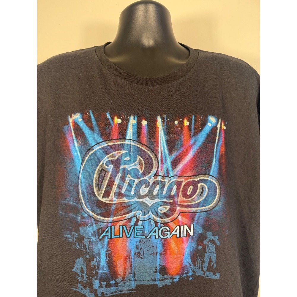 Chicago "Alive Again" Tour T-Shirt Black 2XL Delta Pro Weight Band Tee